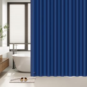 Navy Blue Shower Curtain Liner 72x72, PEVA Waterproof Bath Curtain, No Chemical Smell, 3 Weighted Magnets, Durable with Rustproof Metal Grommets