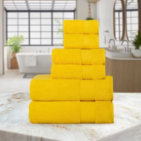 6-Pack Washcloths 12x12 Inches Soft Turkish Cotton High Absorbent and Quick Dry Dishtowel for Kitchen and Bath (Wash Cloth 6 Pack, Yellow)