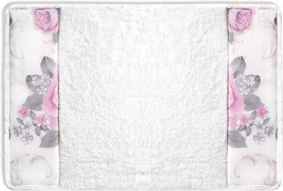 Larrisa Floral Bathroom Rug Luxury Bath Rug Washable Contemporary Decor Beautiful Shower Mat Unique Design Stylish Non Slip Shower Mat Flower Bat