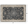 Black Washable 2x3 Entry Rug, Small Rugs for Entryway Kitchen Bathroom Door Mat Indoor Entrance, Non Slip Rubber Backing, Stain & Fade Resistant