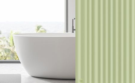 Sage Shower Curtain Liner 72x72, PEVA Waterproof Bath Curtain, No Chemical Smell, 3 Weighted Magnets, Durable with Rustproof Metal Grommets