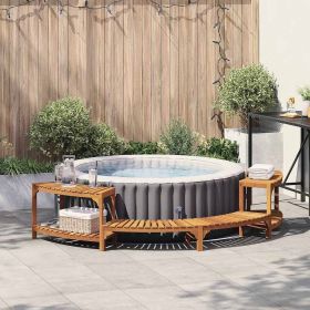 Hot Tub Surround Half-Round Brown 107.09 x 47.24 x 21.85 in
