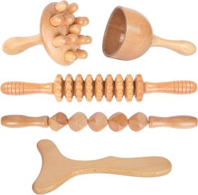 6-Pack 5-in-1 Wood Therapy Massage Tools Set