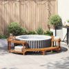 Hot Tub Surround Brown Ø100.39 x 21.85 in Solid Acacia Wood