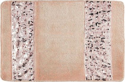 Modern Bathroom Rug Classic Luxury Bath Rug Contemporary Decor Pink Bath Mat for Shower Unique Design Stylish Blush Bathroom Rug Bath Shower Tub