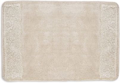 Rose Vine Bathroom Rug Luxury Bath Rug Washable Beautiful Shower Mat Unique Design Stylish Beige Bath Bath Rug Shower Tub Decor