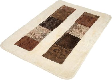 Modern Bathroom Rug Classic Luxury Bath Rug Contemporary Decor Champagne Gold Bath Mat for Shower Unique Design Stylish Bathroom Rug Bath Shower