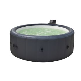 Grey 196 * 71cm hot tub. A swimming pool with heating, bubble massage, ambient lighting, filtration
