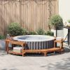 Hot Tub Surround Brown Ø108.27 x 21.85 in Solid Acacia Wood