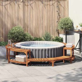 Hot Tub Surround Brown Ø108.27 x 21.85 in Solid Acacia Wood