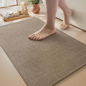 MontVoo Bath Mat Rug-Ultra Thin Non Slip Bath Mats for Bathroom Mat Quick Dry, Rubber Backing Washable Bathroom Rugs Fit Under Door