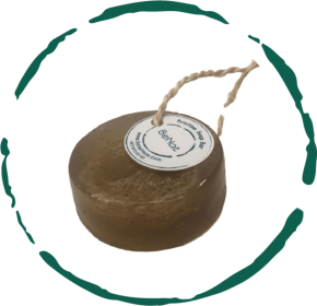 Pristine Soap Bar with Natural Loofah & Hanging Cord Cleanser for Sensitive Skin, Handcrafted & Moisturizing (3.53 oz)
