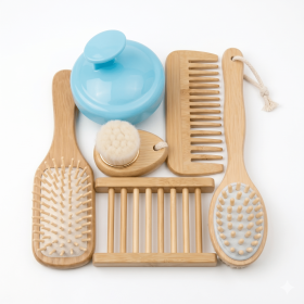 Bath Essentials 6-Piece Eco-Friendly Bamboo Spa Gift Set