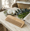 All-Natural Bamboo Hair Comb for Men and Women - Eco-Friendly Wooden Detangler and Beard Straightening Comb for Healthy Hair Growth
