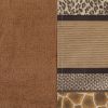 Safari Stripes Animal Bathroom Towel Set - 3 Piece Towel Set, Leopard and Cheetah Design with Zebra and Tiger Patterns