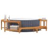 Hot Tub Surround Brown Ø108.27 x 21.85 in Solid Acacia Wood