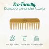 All-Natural Bamboo Hair Comb for Men and Women - Eco-Friendly Wooden Detangler and Beard Straightening Comb for Healthy Hair Growth