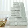 Best Value 10-Piece Cotton Bath Towel Set (2 Bath, 4 Hand, 4 Wash), Jade