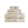 Embroidered Cotton Jacquard 6 Piece Towel Set