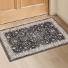 Black Washable 2x3 Entry Rug, Small Rugs for Entryway Kitchen Bathroom Door Mat Indoor Entrance, Non Slip Rubber Backing, Stain & Fade Resistant