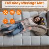 Full Body Electric Massage Mat with Heat Vibration Massage Pad Cushion Back Massage Mattress Chair Pad with Neck Massage Pillow with 10 Vibration Moto