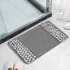 Modern Bathroom Rug Classic Luxury Bath Rug Contemporary Decor Silver Bath Mat for Shower Unique Design Stylish Bathroom Rug Bath Shower Tub Decor Bli