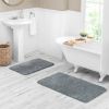 24" x 40" Grey Bath Rug – Skid-Resistant, Ultra-Soft Polyester, Machine Washable, Eco-Friendly Design