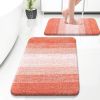 Bathroom Rug Set 2 Piece, Soft Absorbent Microfiber Bath Rug Set, Non-Slip, Machine Wash Dry, Plush Shaggy Bath Mats for Bathroom (30"x20"+24"x16"