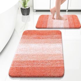 Bathroom Rug Set 2 Piece, Soft Absorbent Microfiber Bath Rug Set, Non-Slip, Machine Wash Dry, Plush Shaggy Bath Mats for Bathroom (30"x20"+24"x16" (Material: Microfiber)