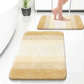 Bathroom Rug Set 2 Piece, Soft Absorbent Microfiber Bath Rug Set, Non-Slip, Machine Wash Dry, Plush Shaggy Bath Mats for Bathroom (30"x20"+24"x16 (Material: Microfiber)