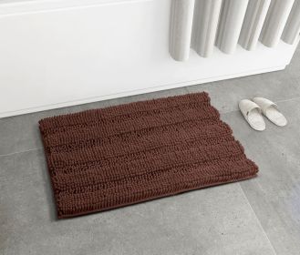 Chenille Bathroom Rug Mat; Extra Soft Thick Absorbent Shaggy Bath Rugs; Non-Slip Machine Wash Dry Plush Bath Mats for Bathroom; Shower; and Tub ( (default: default)