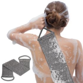 Premium Bamboo Fiber Exfoliating Body Scrubber Towel Deep Clean & Gentle Exfoliation For Smooth Skin-Grey (Option: Grey)